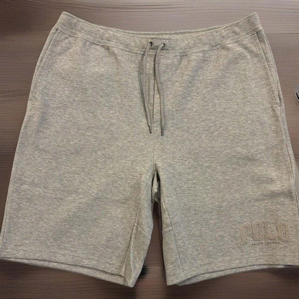 2XLT Mens Polo Ralph Lauren Solid Knit Shorts Grey NWT